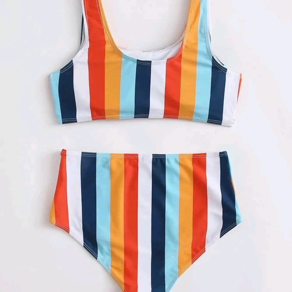 Colorful Striped Bikini Set - Picture 2 of 2
